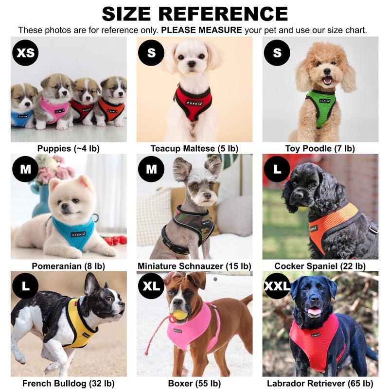 Puppia Soft Dog Harness No Choke Over-The-Head Triple Layered Breathable Mesh Adjustable Chest Belt and Quick-Release Buckle, Yellow, X-Small - Image 5